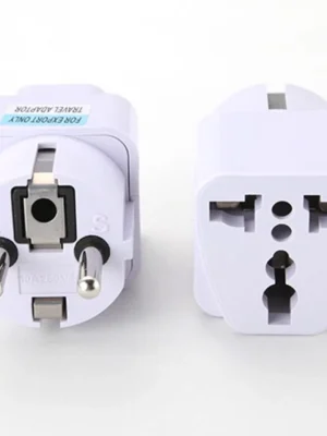 Universal USA to Europe/Germany/Indonesia Travel Adapter – Type E/F Plug Converter