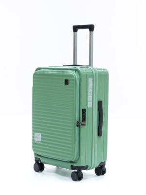 Large-Capacity Makeup Mirror Suitcase – Aluminium Frame Travel Luggage with Lock & Fixed Casters