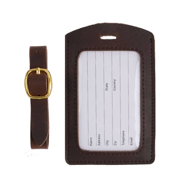 H448cd5281319474aa1f8fddd9c9ea405c.jpg Leather Luggage Tags – Business Suitcase & Travel Bag Name Card Tags