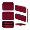 Dark Red Travel Cosmetic Organizer Bag – Multi-Pocket Zippered Storage Pouch
