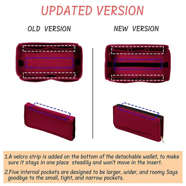 Dark Red Travel Cosmetic Organizer Bag – Multi-Pocket Zippered Storage Pouch
