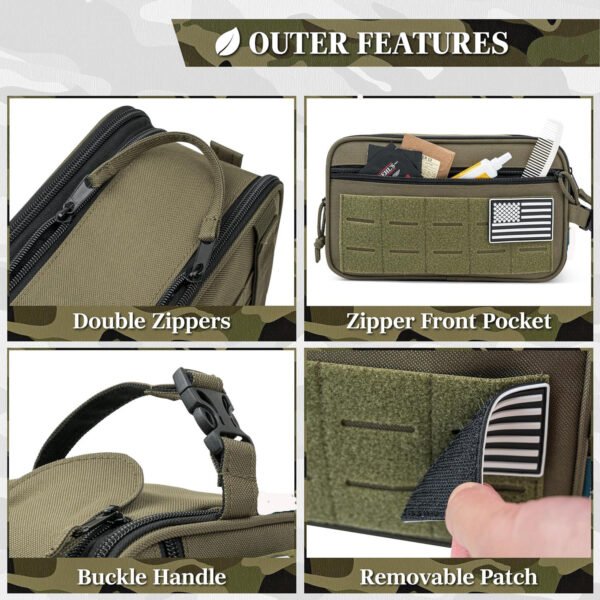 Waterproof Tactical EDC Molle Pouch – Toiletry, Cosmetic & Shaving Kit Bag