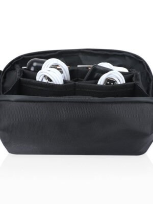 Waterproof Double-Layer Travel Cable Organizer Bag – Electronic Accessories Storage Pouch