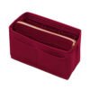 Dark Red Travel Cosmetic Organizer Bag – Multi-Pocket Zippered Storage Pouch