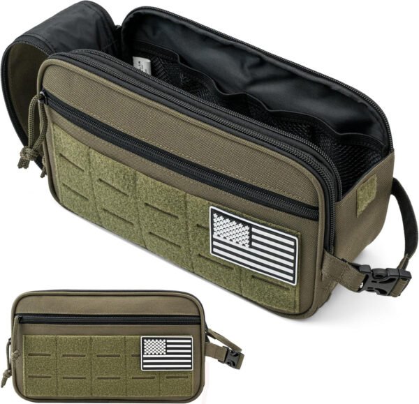 Waterproof Tactical EDC Molle Pouch – Toiletry, Cosmetic & Shaving Kit Bag