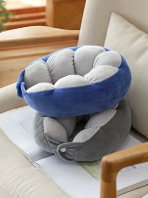 Shaped Travel Neck Pillow – Super Soft Car & Travel Nap Cushion