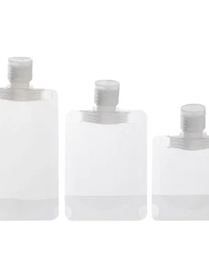 Portable Travel Lotion Dispenser Bag – Transparent Cosmetic & Shampoo Bottle (30/50/100ml)