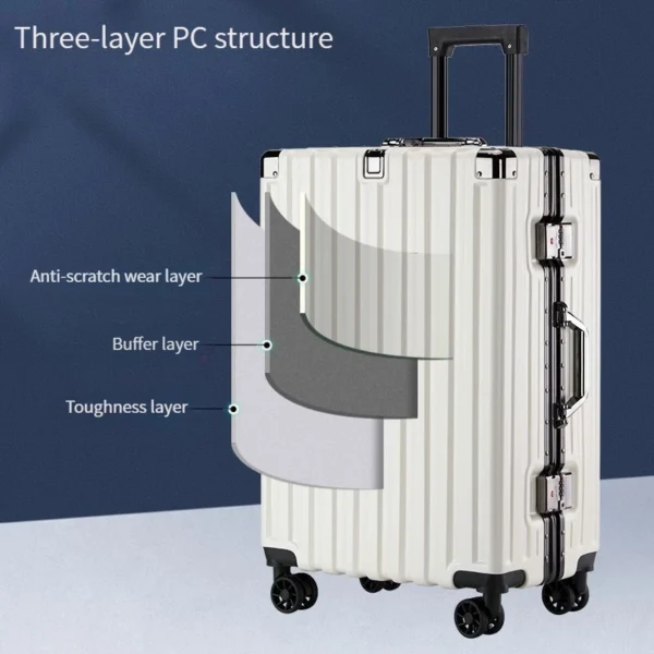 Aluminum Frame Luggage – Large Capacity Trolley Bag