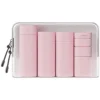 5-Piece Travel Dispenser Bottles Set – Soft-Touch Portable Lotion, Cleanser & Shampoo Organizer